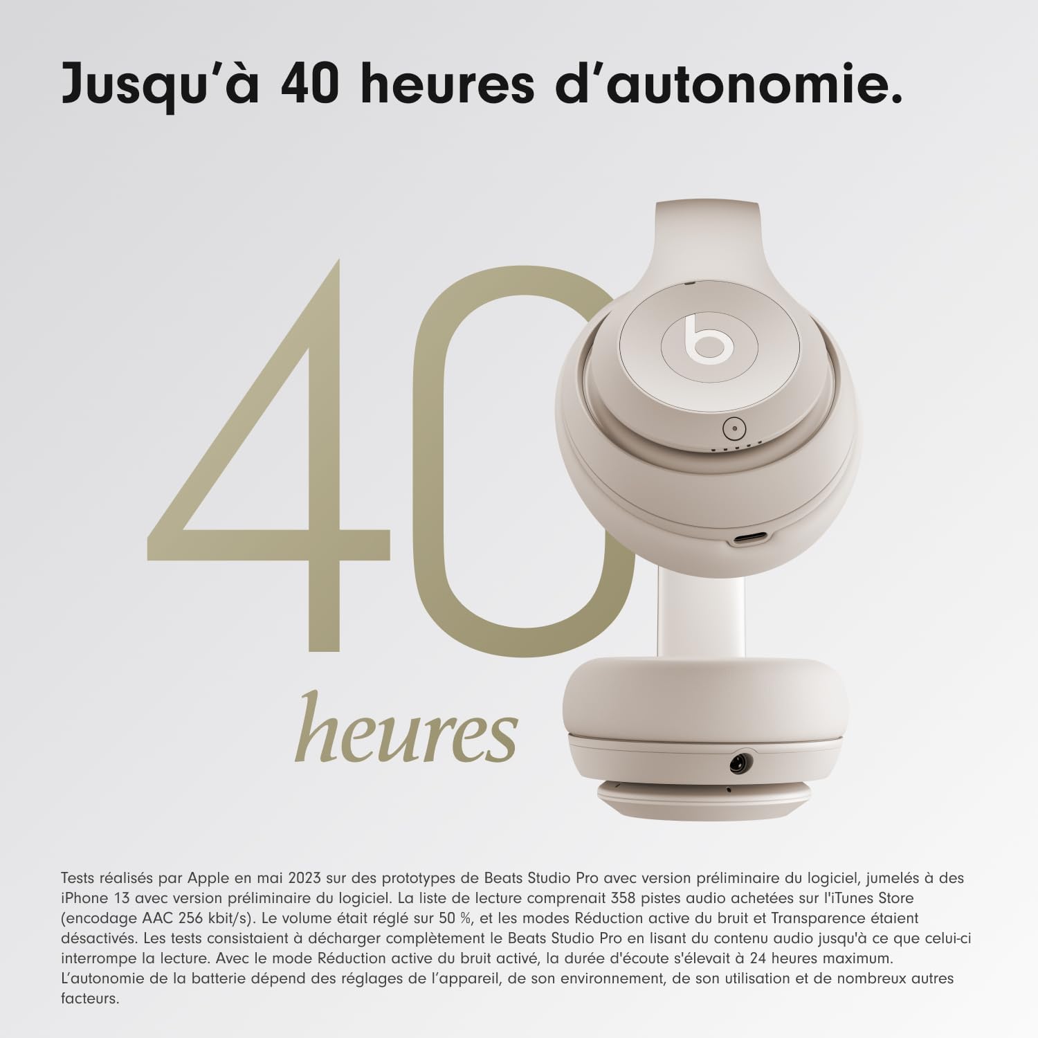 Beats Studio Pro - Casque sans Fil avec Bluetooth et Réduction du Bruit - Audio Spatial personnalisé, Audio USB-C au Format Lossless, Compatibilité Apple et Android