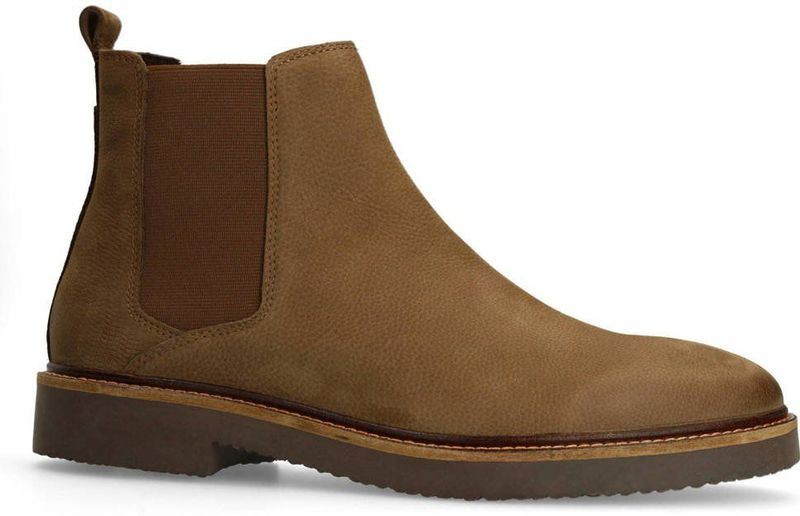 Manfield - Chelsea Boots - Taupe - Nubuck
