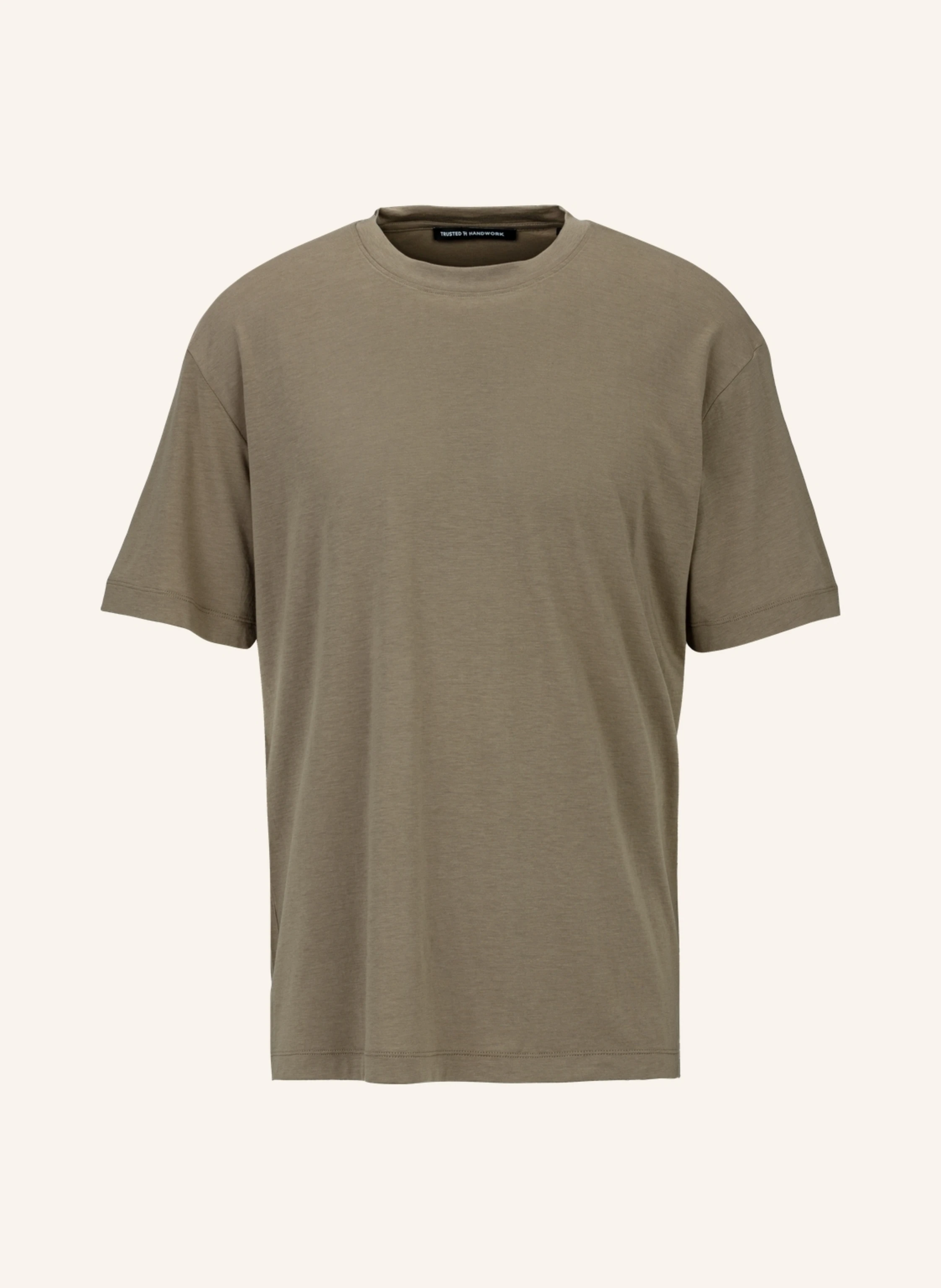 TRUSTED HANDWORK Oversized Round Neck 1/2-Sleeve T-Shirt