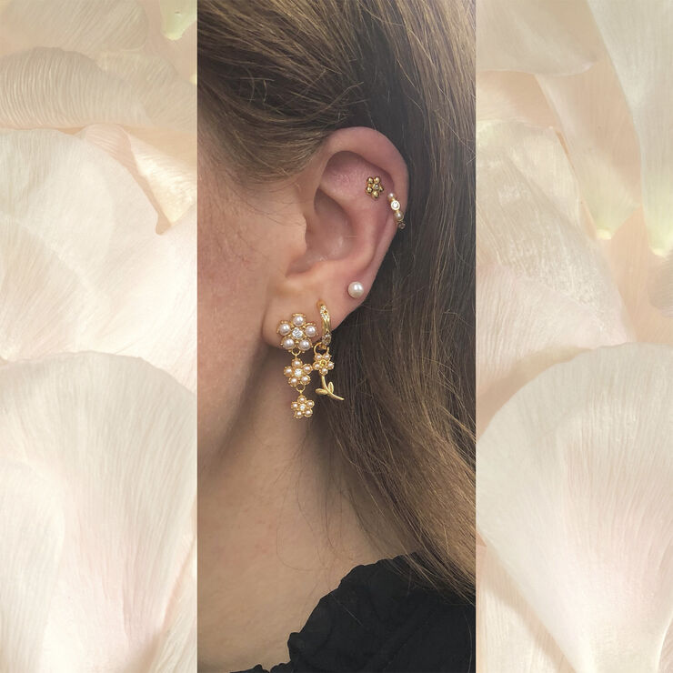 The Earring Shop Poppy Huggie Gold