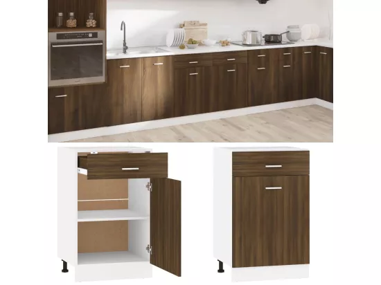 Armoire de plancher à tiroir Chêne marron 50x46x81,5 cm
