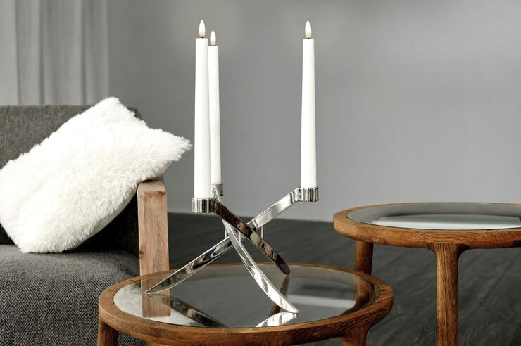 Uyuni LED Taper Candle - twin pack - Nordic White - 2,3 x 20 cm Hvid