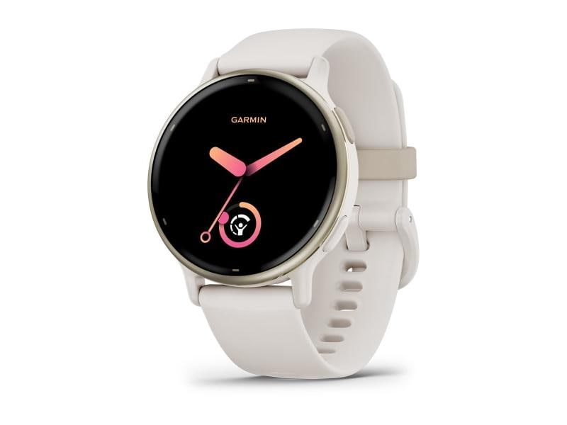GARMIN GPS-Sportuhr Vivoactive 5 Elfenbein/Cremegold Smartwatch