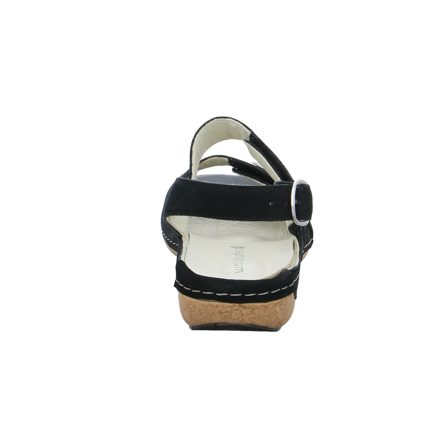 WALDLÄUFER Comfort-Sandalette Schwarz Leder