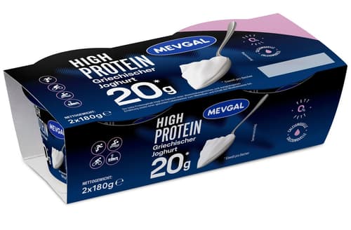 Mevgal Griechischer Joghurt 2x180g High Protein 0% Fett