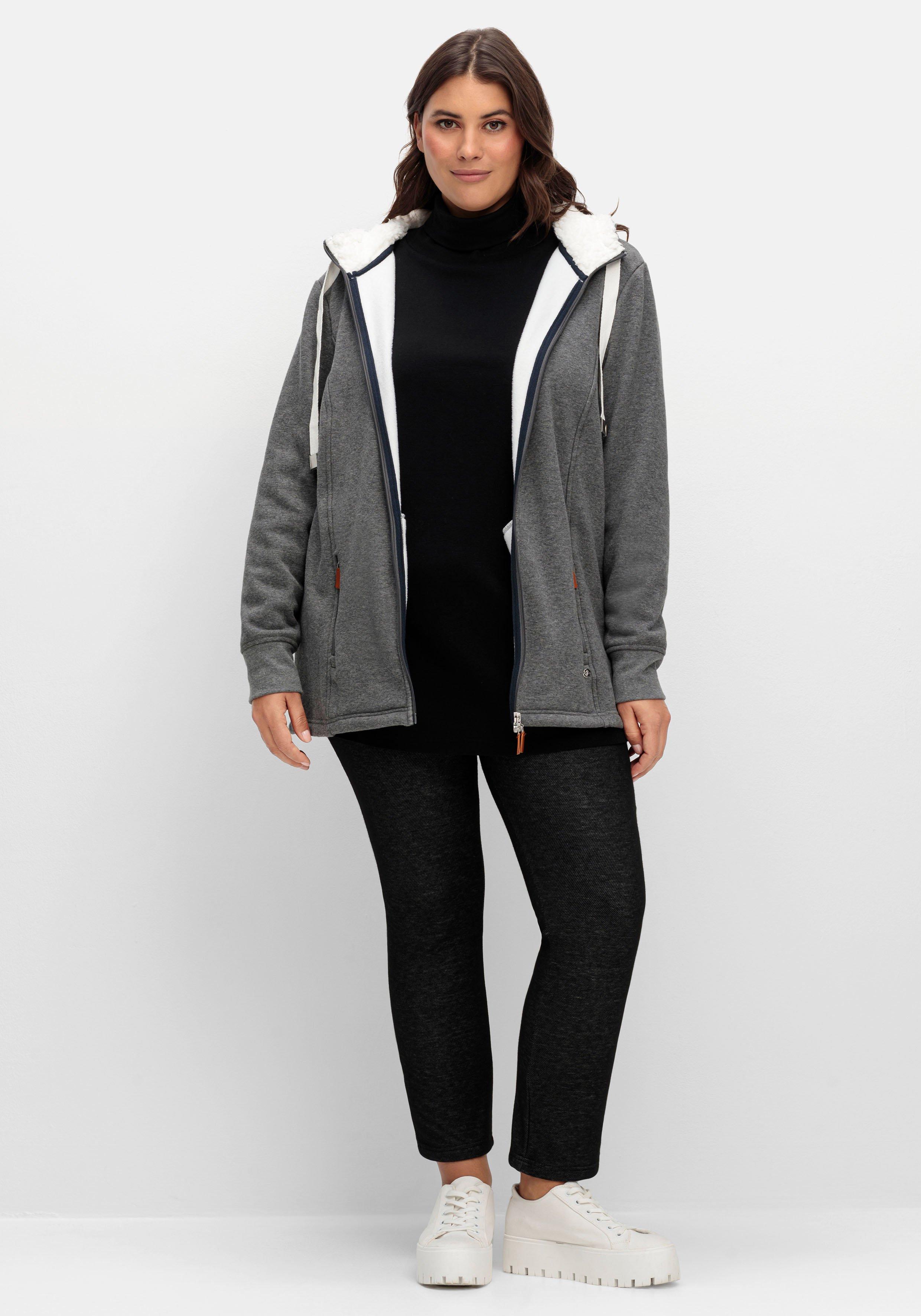 Kuschelige, melierte Leggings mit breitem Bund