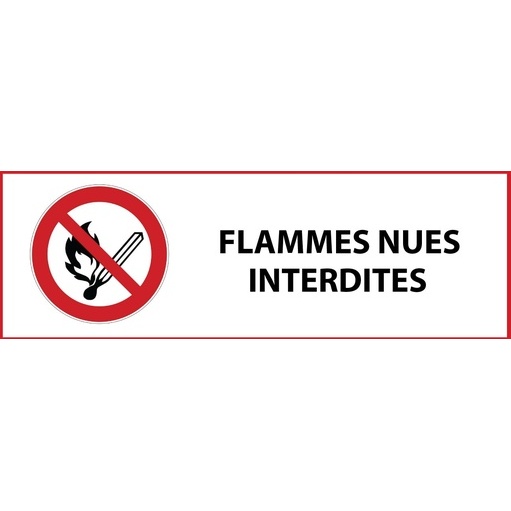 Panneau d'interdiction - Flammes nues interdites - P003
