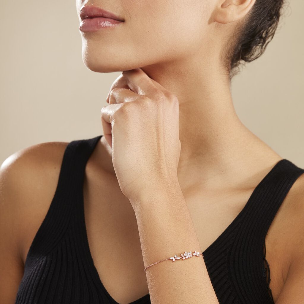 Bracelet Wanda Argent Rose Oxyde De Zirconium