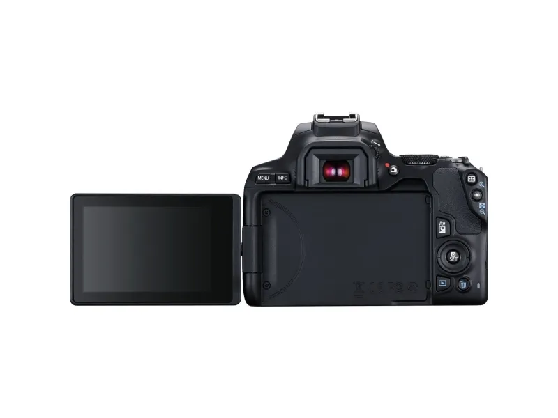 Canon EOS 250D - Digitalkamera - SLR - 24.1 MP - APS-C - 4K / 25 fps - 3x optisk zoom EF-S 18-55 mm III objektiv - Wi-Fi, Bluetooth - sort
