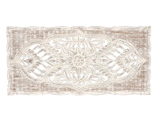 GINER Y COLOMER - Tête de lit en manguier blanc vieilli.81x3x166