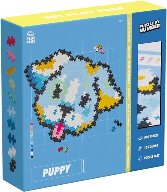 Plus Plus Plus Plus - Puzzle By Number Puppy 500 stukjes