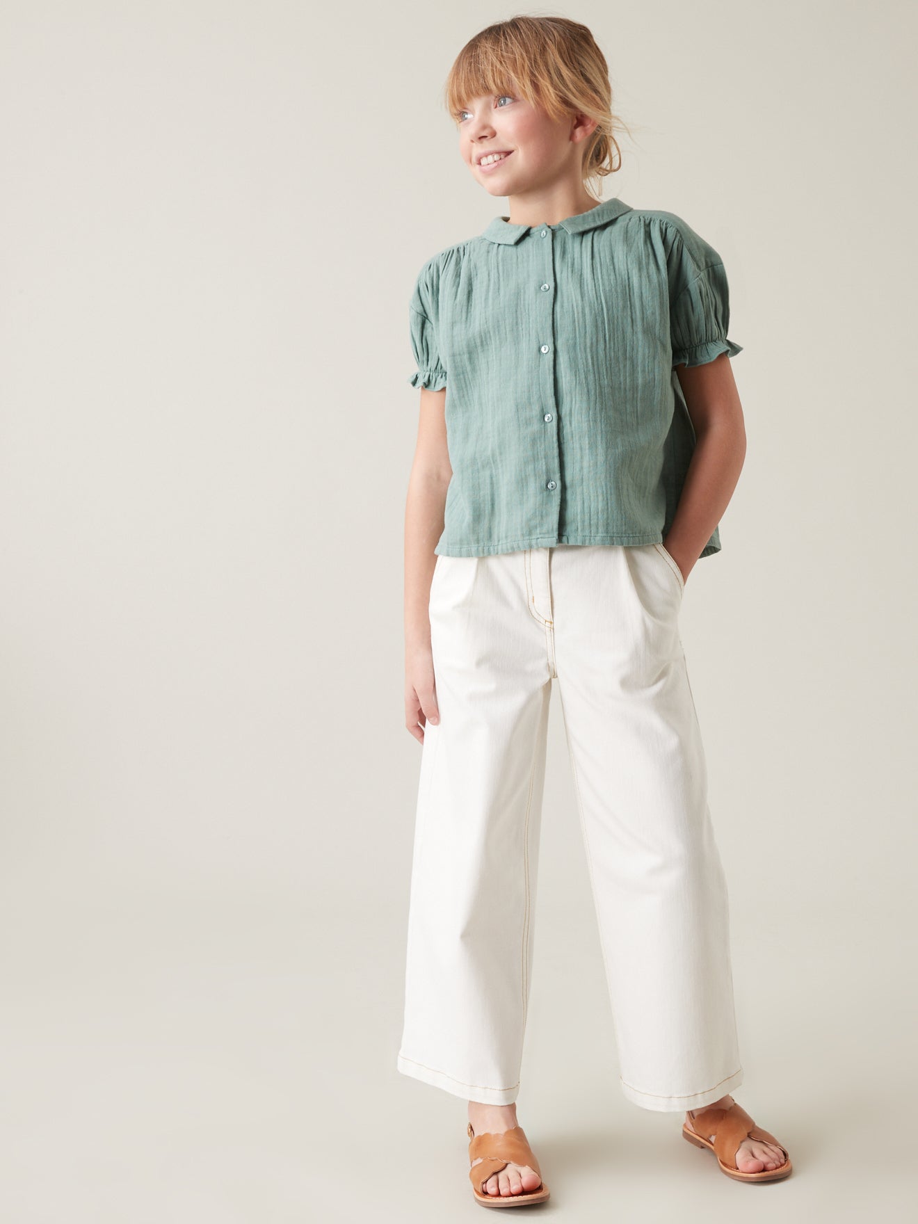Blouse Fille en gaze de coton