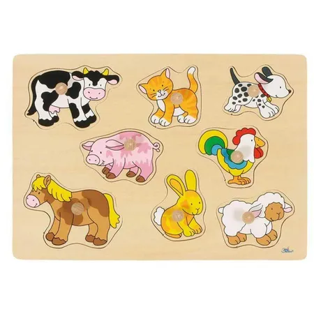 goki Steckpuzzle Bauernhof, 8 Teile