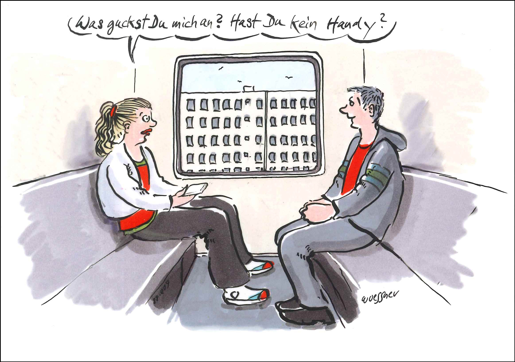 Postkarte 'Hast du kein Handy?' günstig bestellen