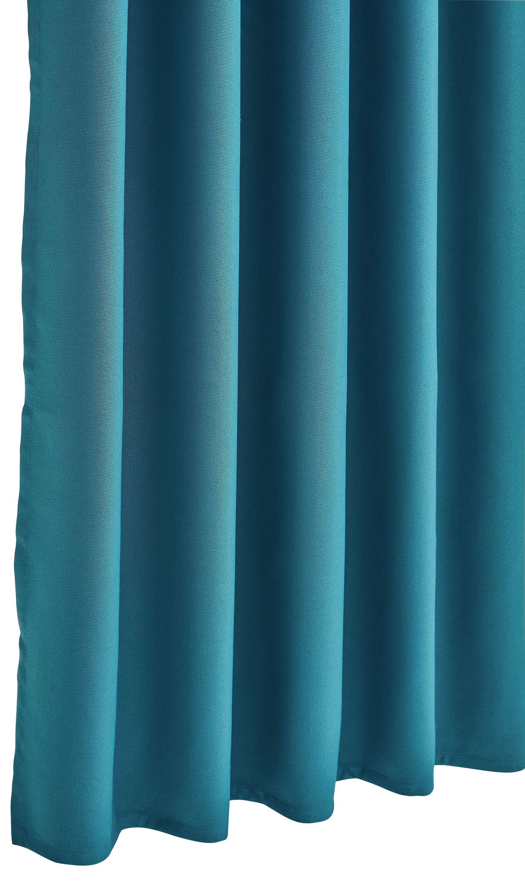 ELORA Nachtvorhang lakspur - Petrol / B: 150.0 cm x H: 270.0 cm