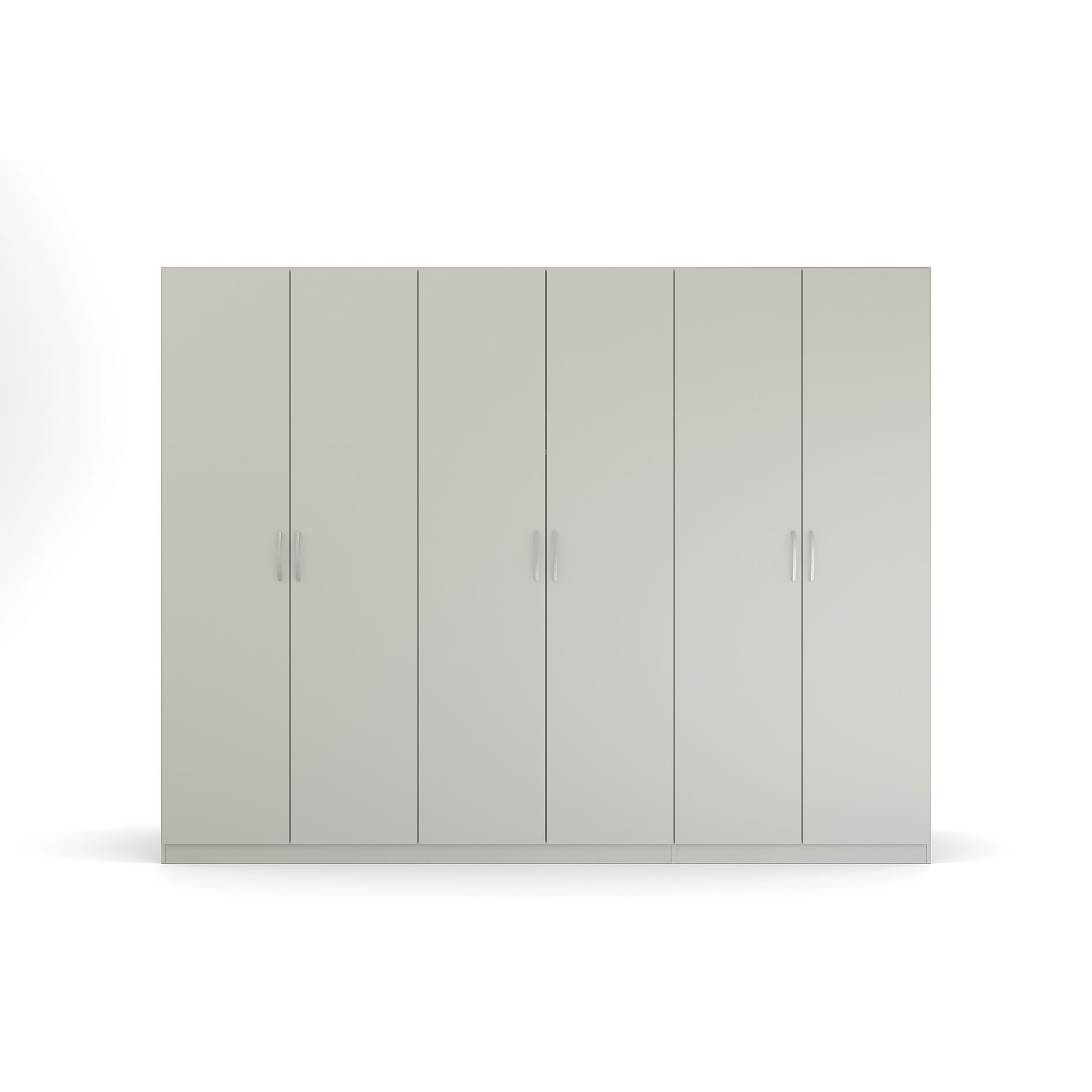 Drehtürenschrank - seidengrau - 6 Türen - 271 cm