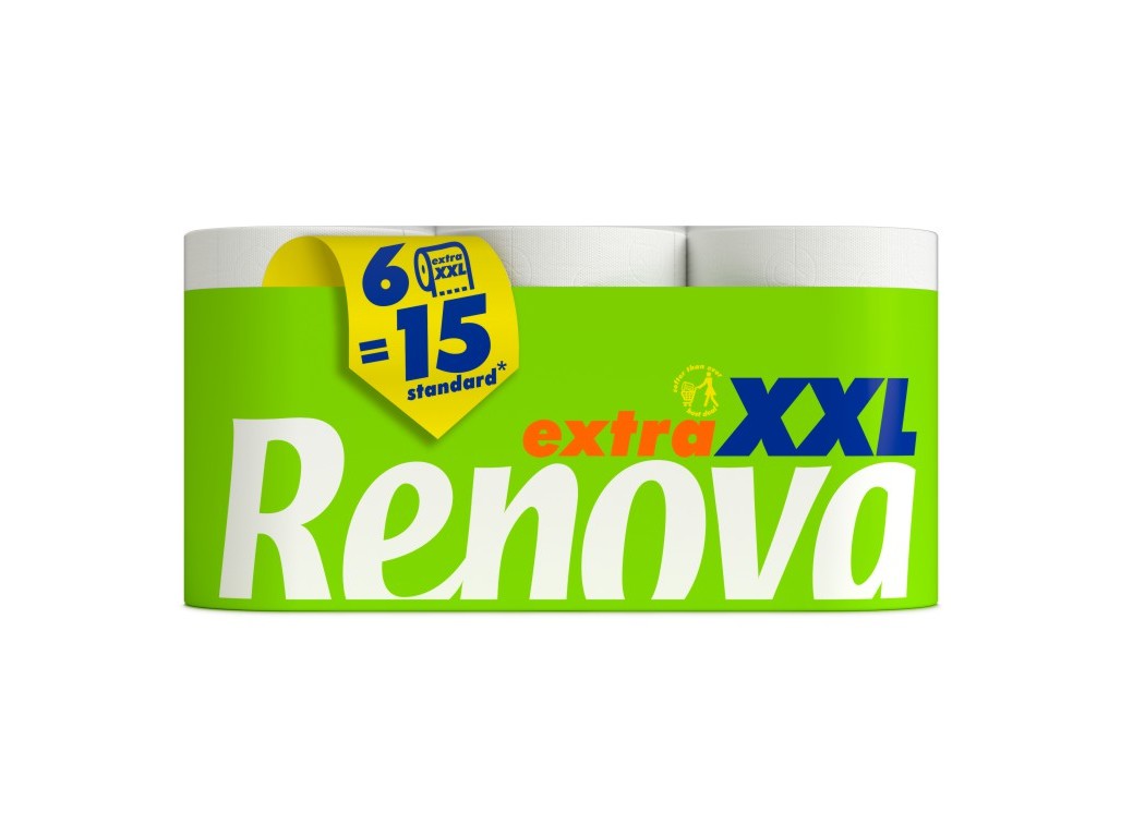 PAPEL RENOVA HIGIÉNICO EXTRA XXL 6ROLOS=15ROLOS