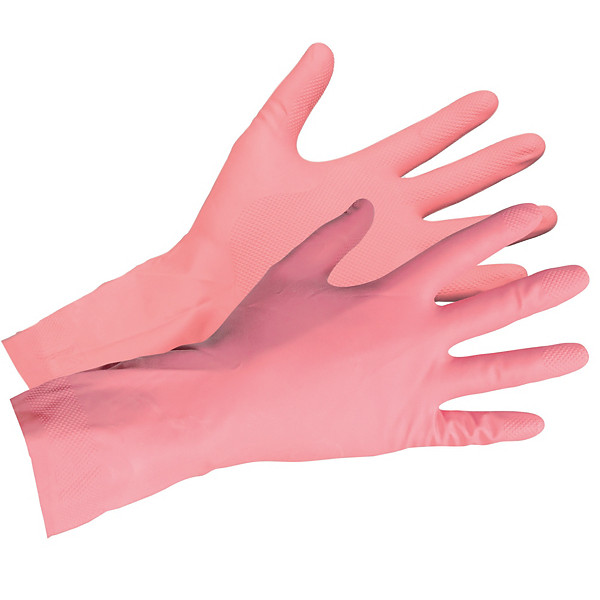 Gants de ménage Mapa Vital 115 roses taille 7, lot de 10 paires