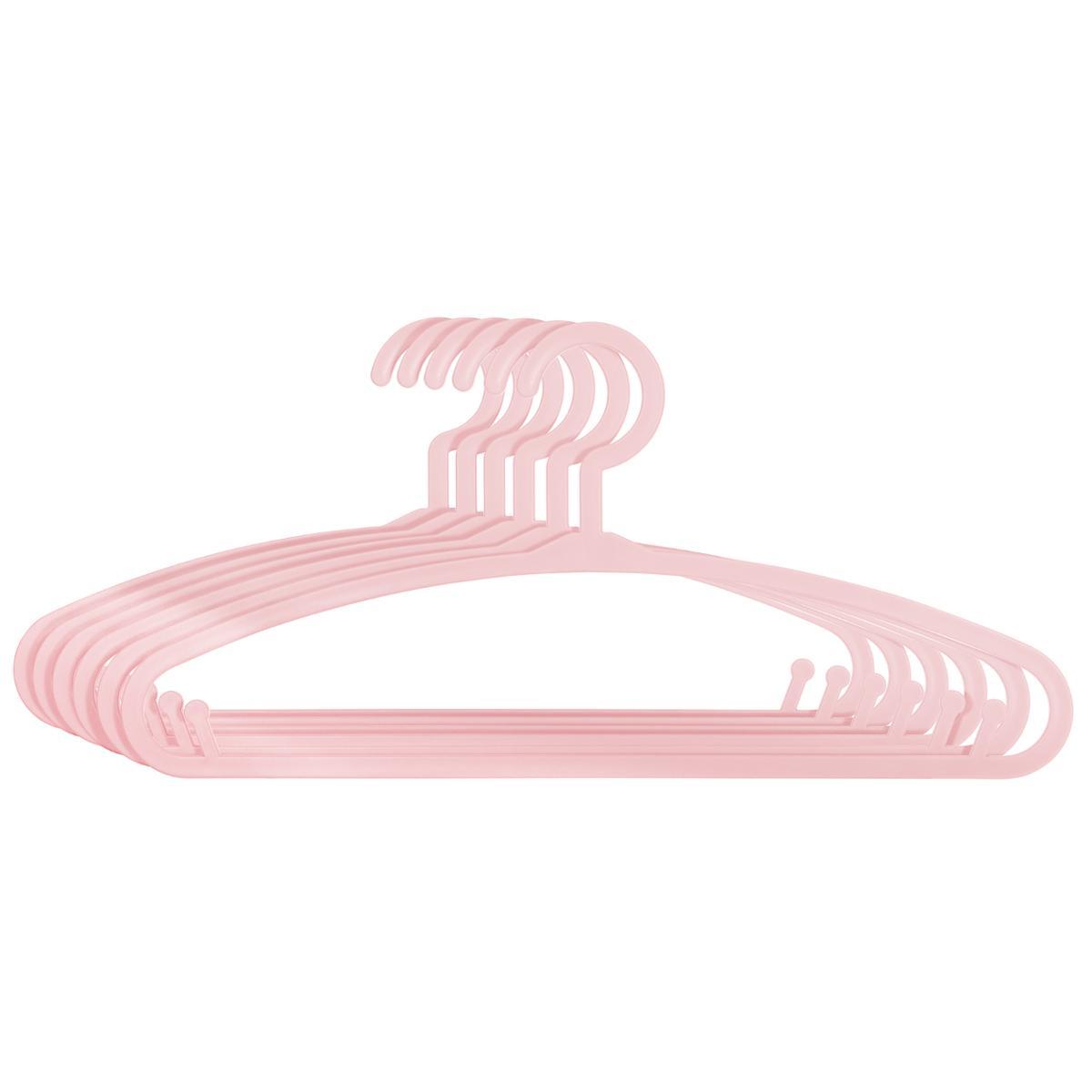 CINTRE PLASTIQUE ROSE X6PCS