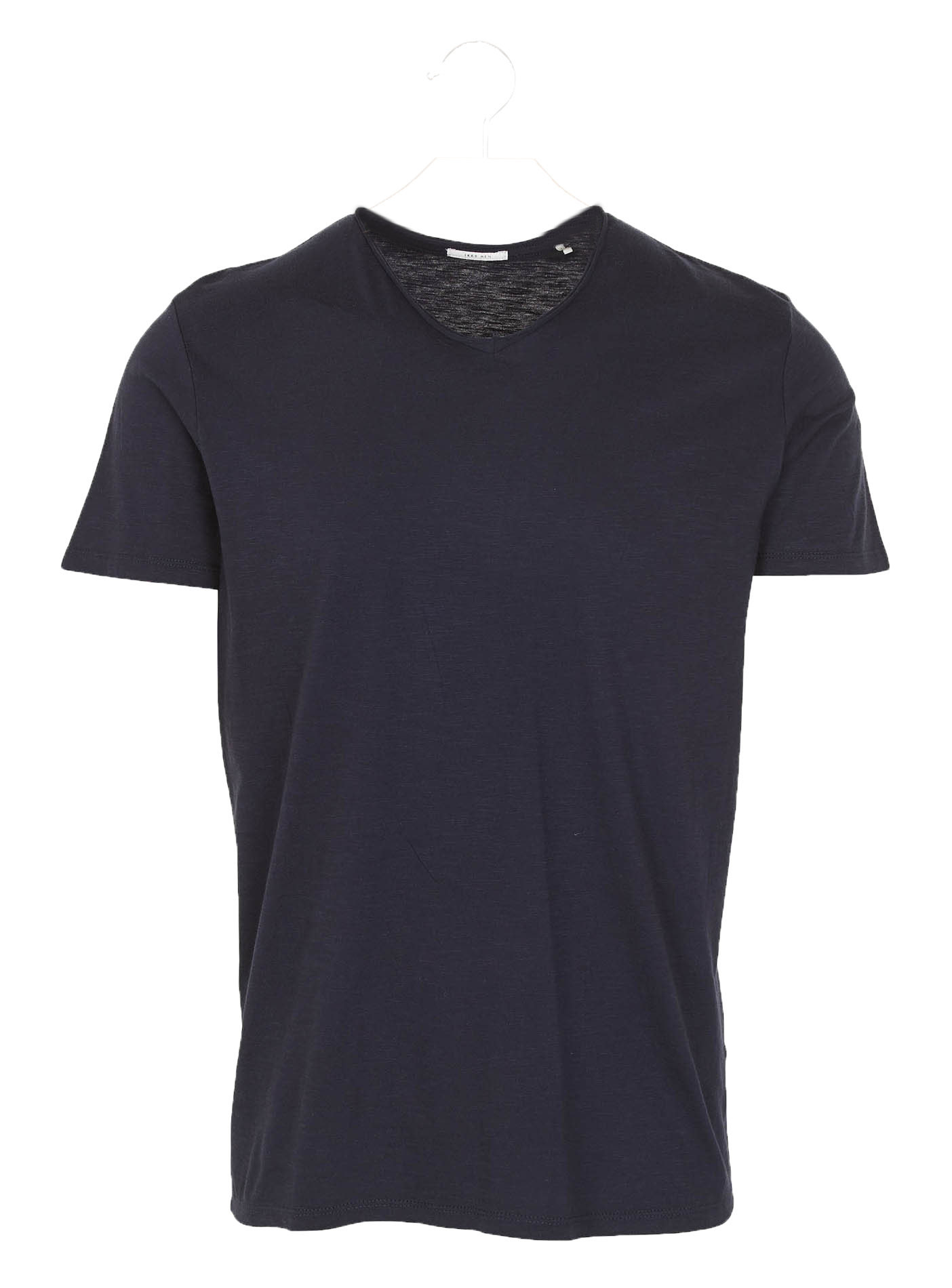 Tee-shirt col V en coton | Bleu