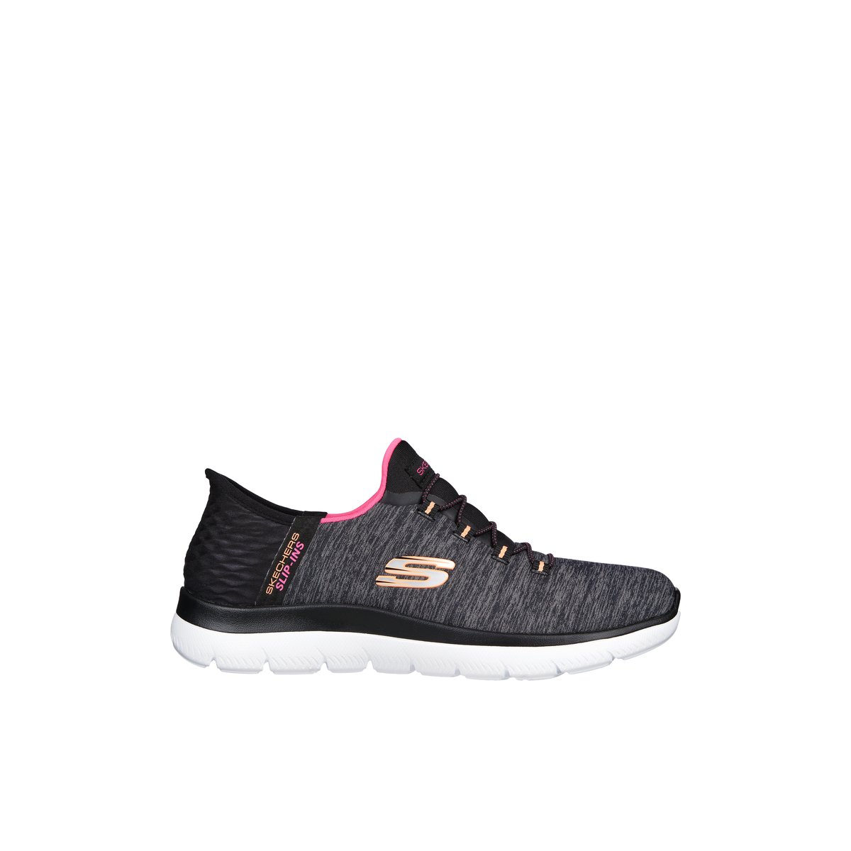 2X les points-Summits-l-Baskets - Talon plat - Noir Multi