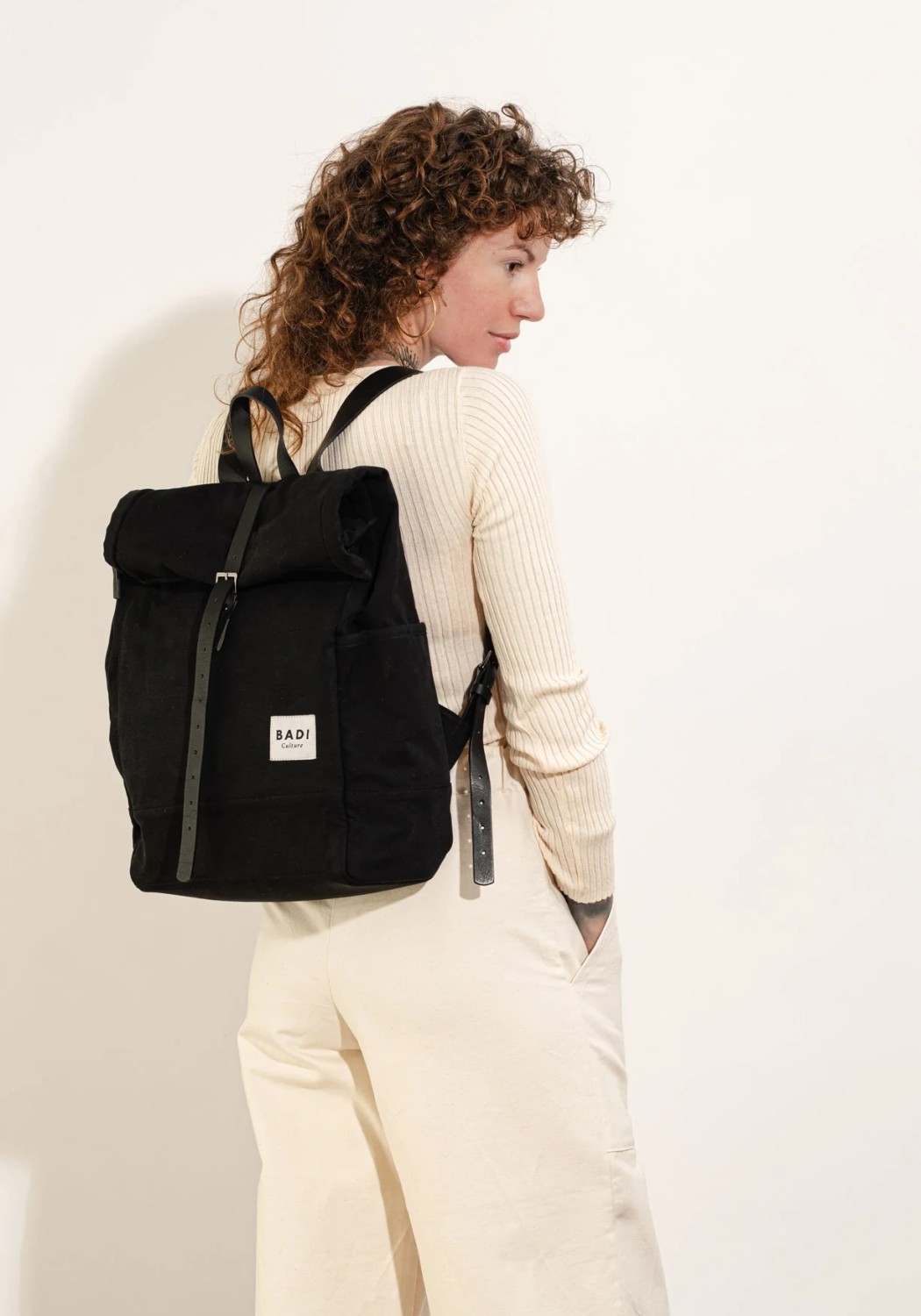 BADI Culture Roll-Over Rucksack Roll-Over Backpack Black