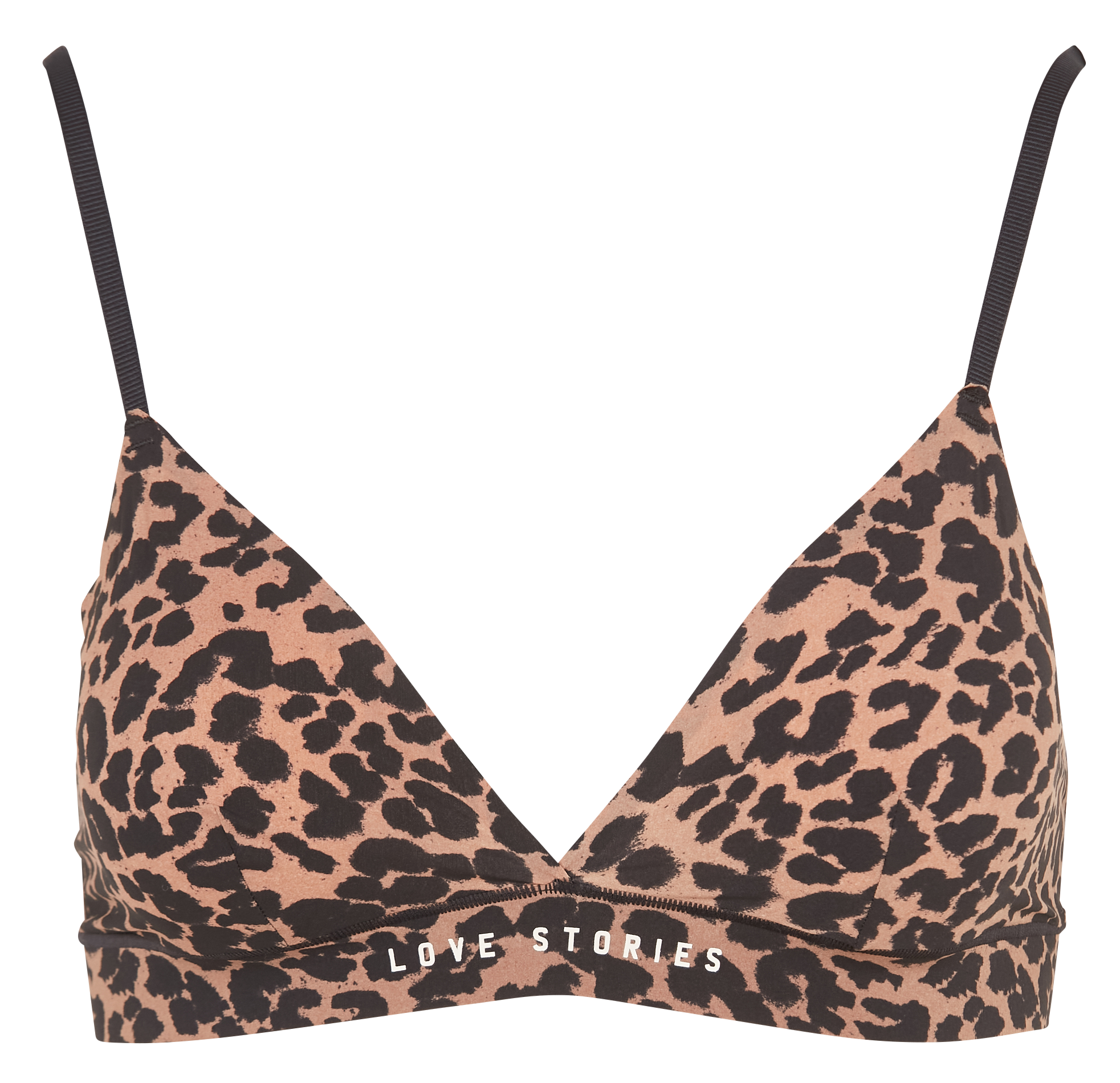 DREW - Bralette triangle imprimé léopard | Orange