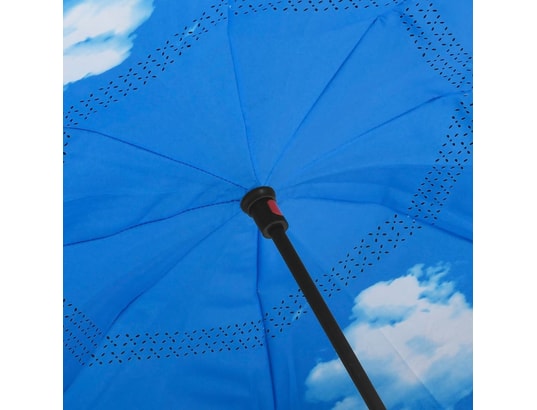 VIDAXL - Porte parapluie Parapluie à poignée en c noir 108 cm