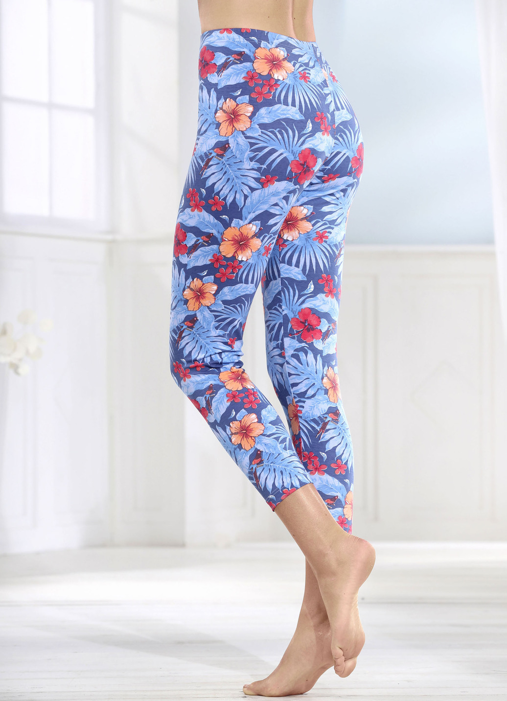 Leggings in 7/8-Länge mit hübschem Floraldessin