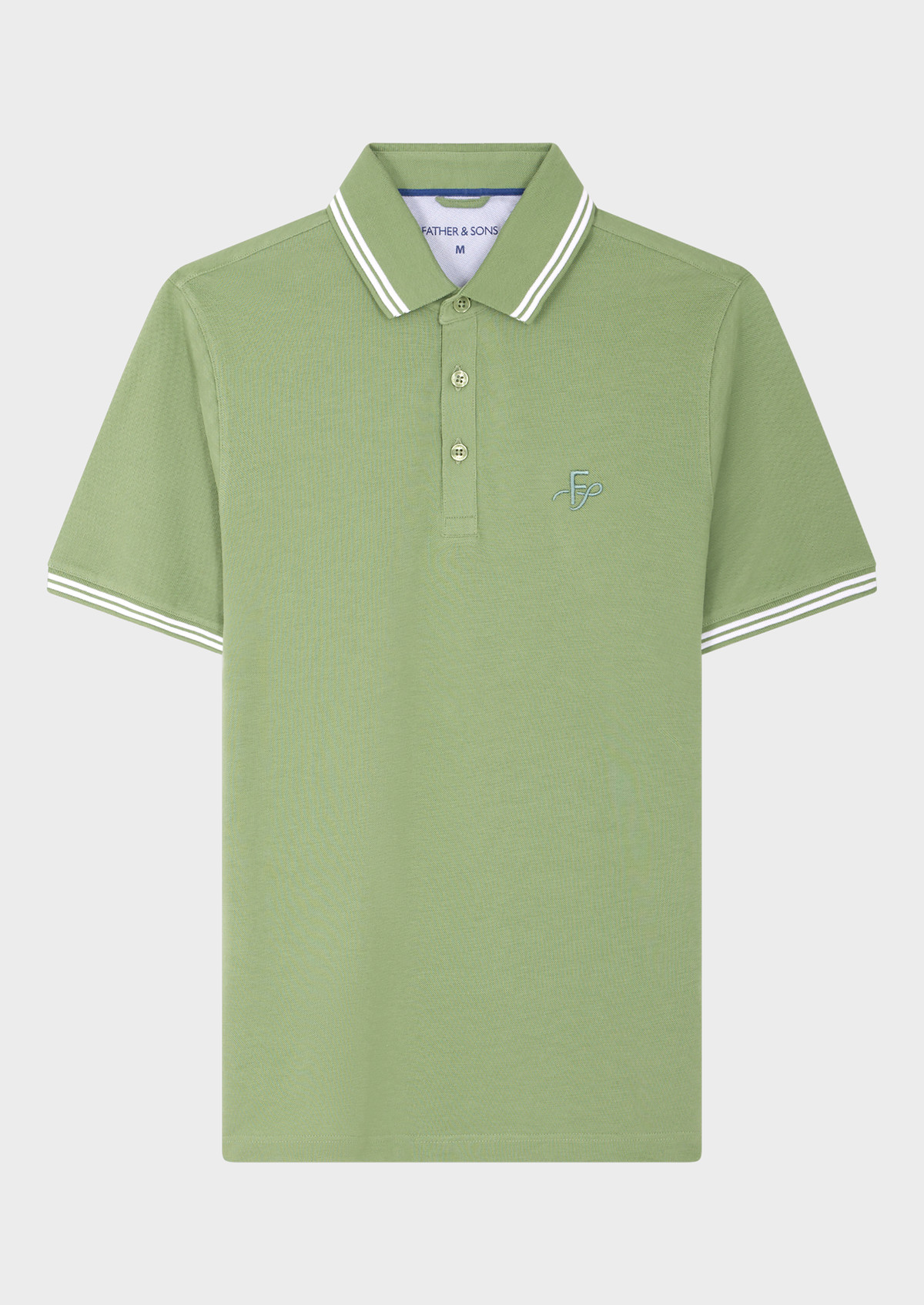 Polo manches courtes Slim en coton uni vert