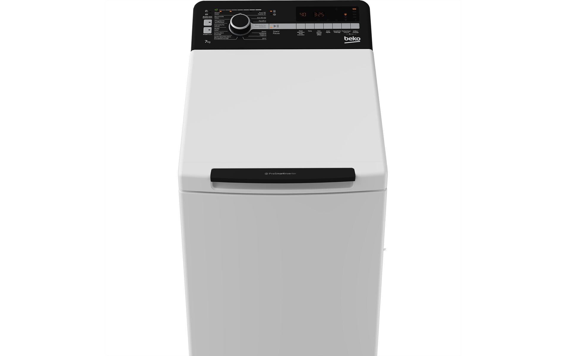 Waschmaschine WTL370 Oben (Toplader)<br>Toplader mit 7 kg Ladekapazität