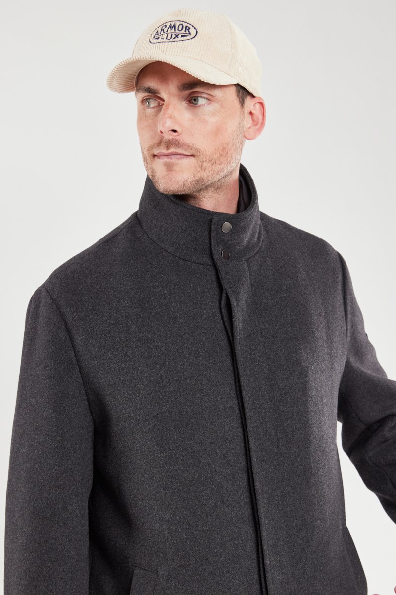 Manteau doublure doudoune - drap de laine
