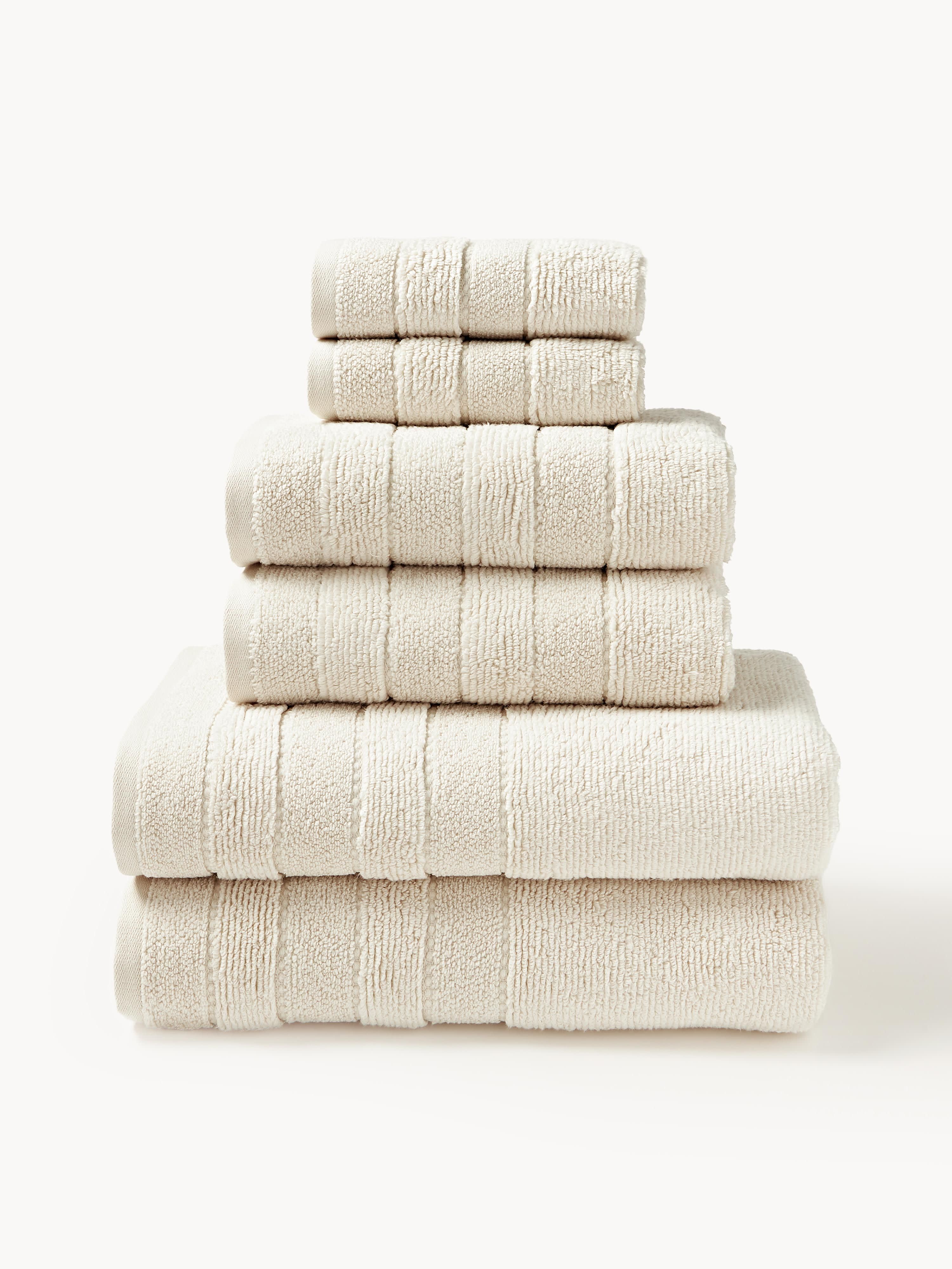 Handdoekenset Luxe met gestreepte rand, in verschillende groottes