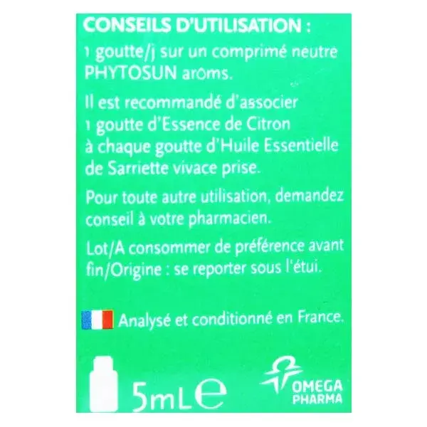 Óleo Essencial de Segurelha Perene Orgânica Phytosun Arôms 5ml