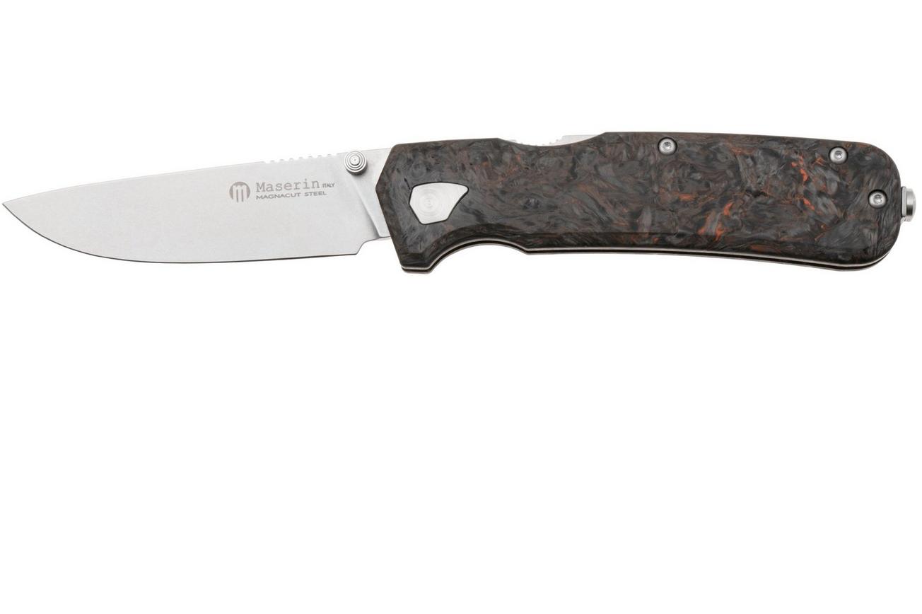 Maserin 630/FCA Pulse Magnacut, Black/Orange Fatcarbon, zakmes, Igor Bortolussi design