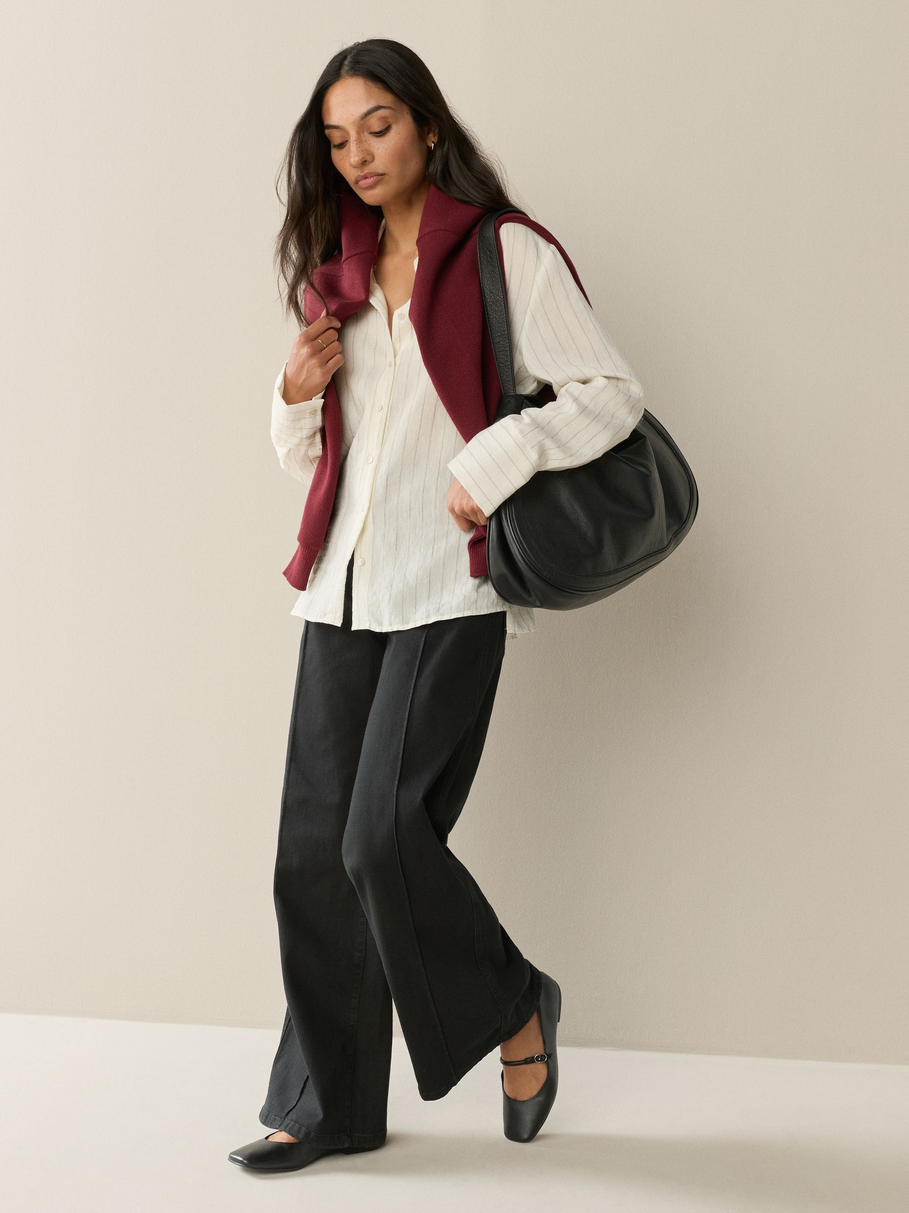 Zwart - Slim Lift and Shape Wide Leg Jeans