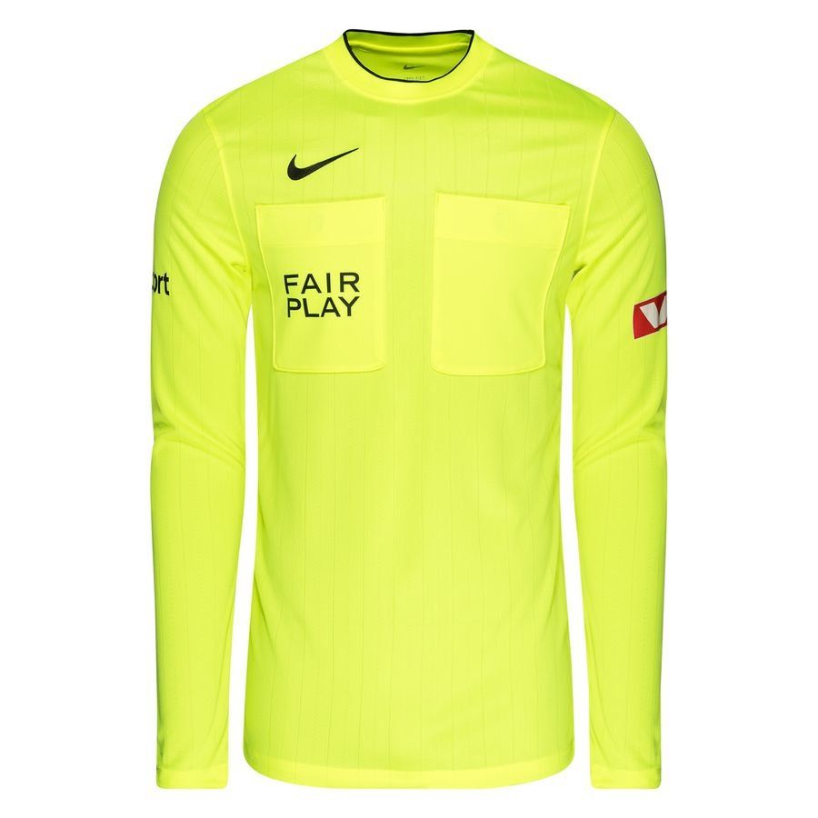 Nike NFF Maillot d'Arbitre II Dri-FIT - Jaune Fluo Noir Manches Longues