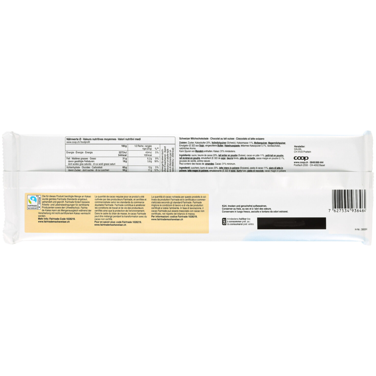 Prix Garantie Fairtrade Tafel Milch
