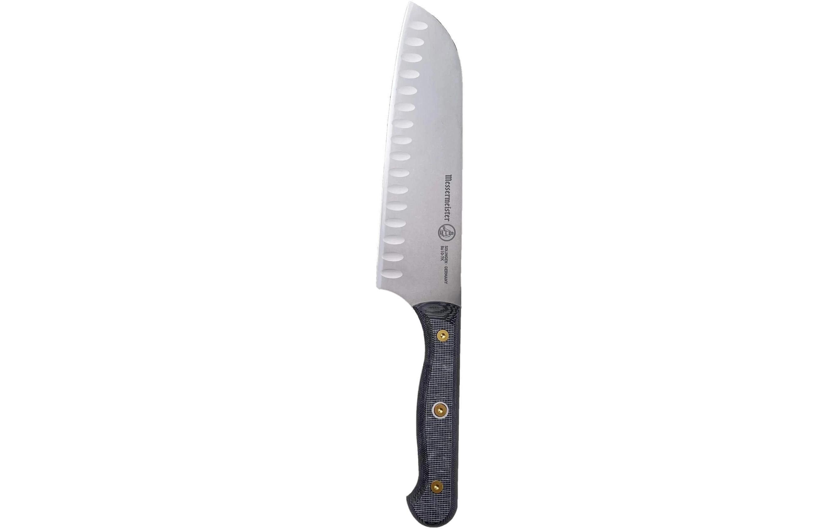 Kochmesser Custom 18 cm, Blau/SilberJapanisches Kochmesser Santoku