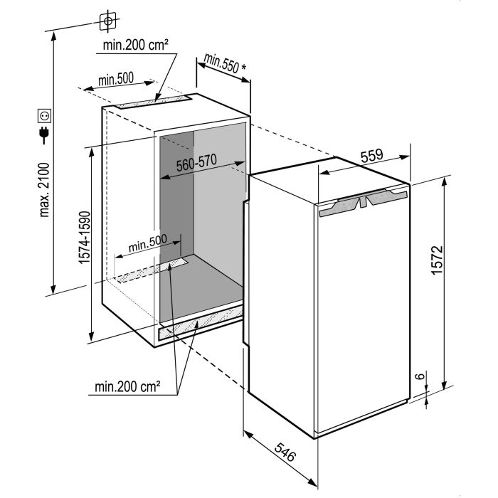 Liebherr Einbau Kühlschrank IRBe 4851-20 Prime BioFresh
