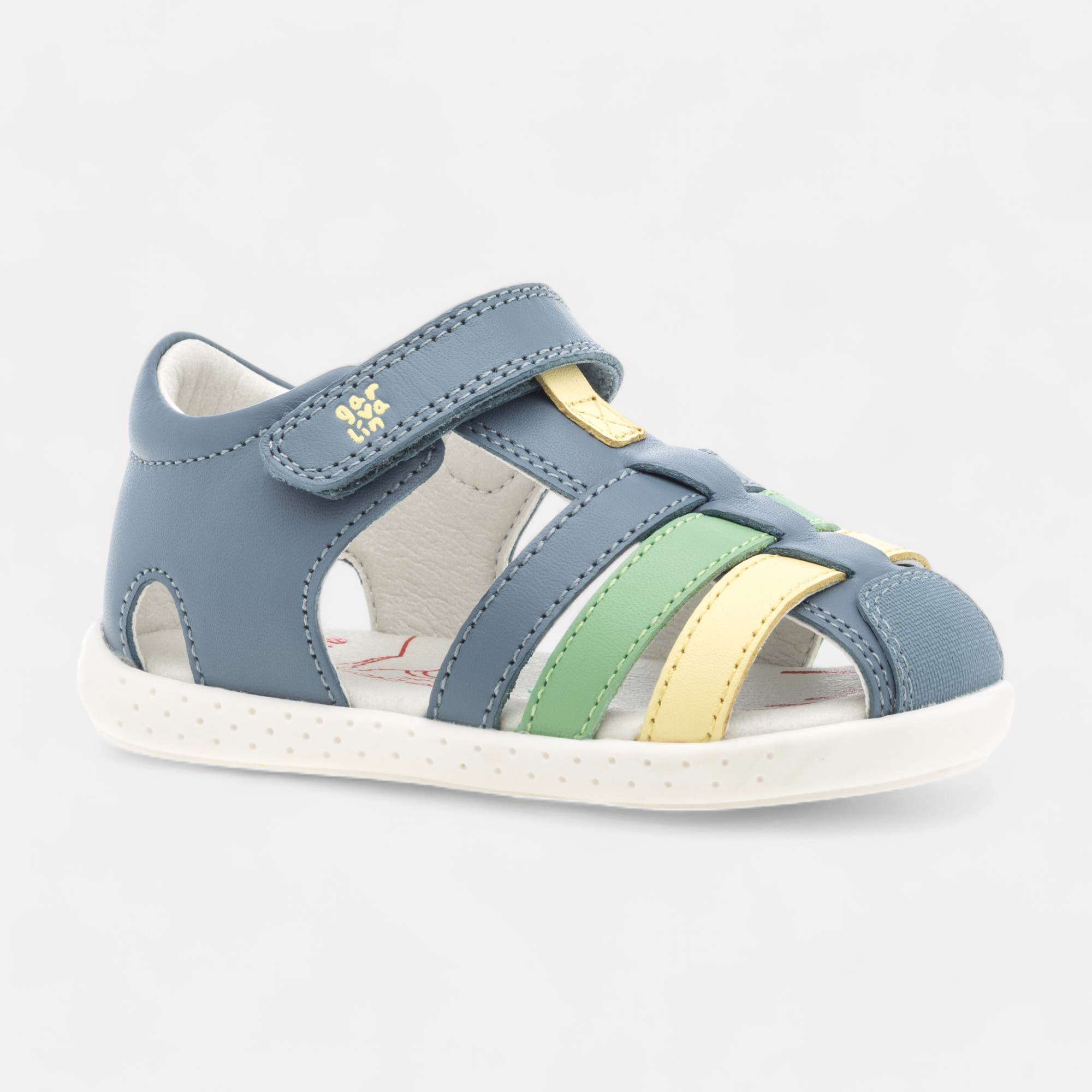 Sandales Bébé garçon en cuir bleu