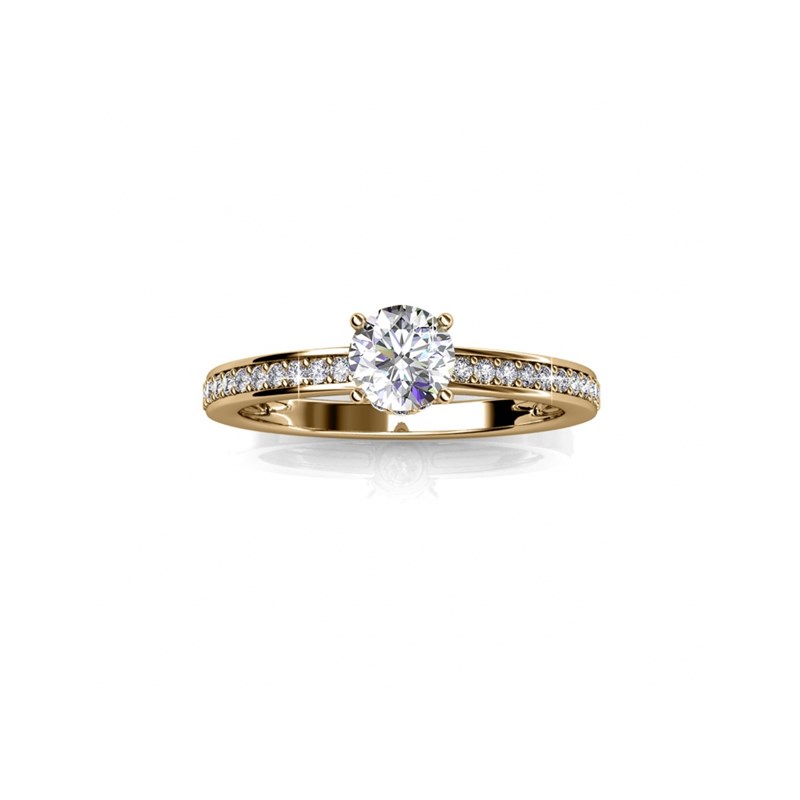 Bague Elise - Doré et Cristal