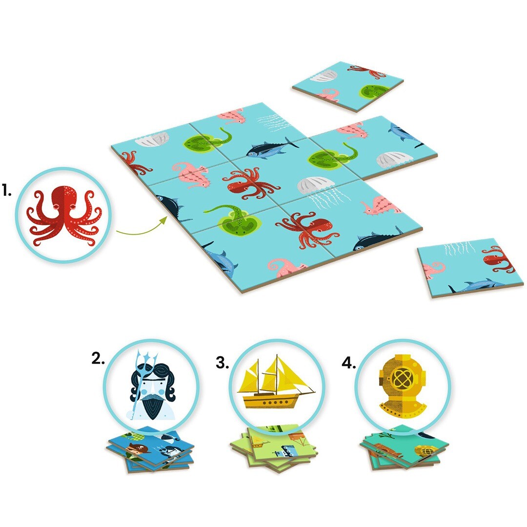 Djeco puzzel sologic impossiblo - ocean - 4x9st
