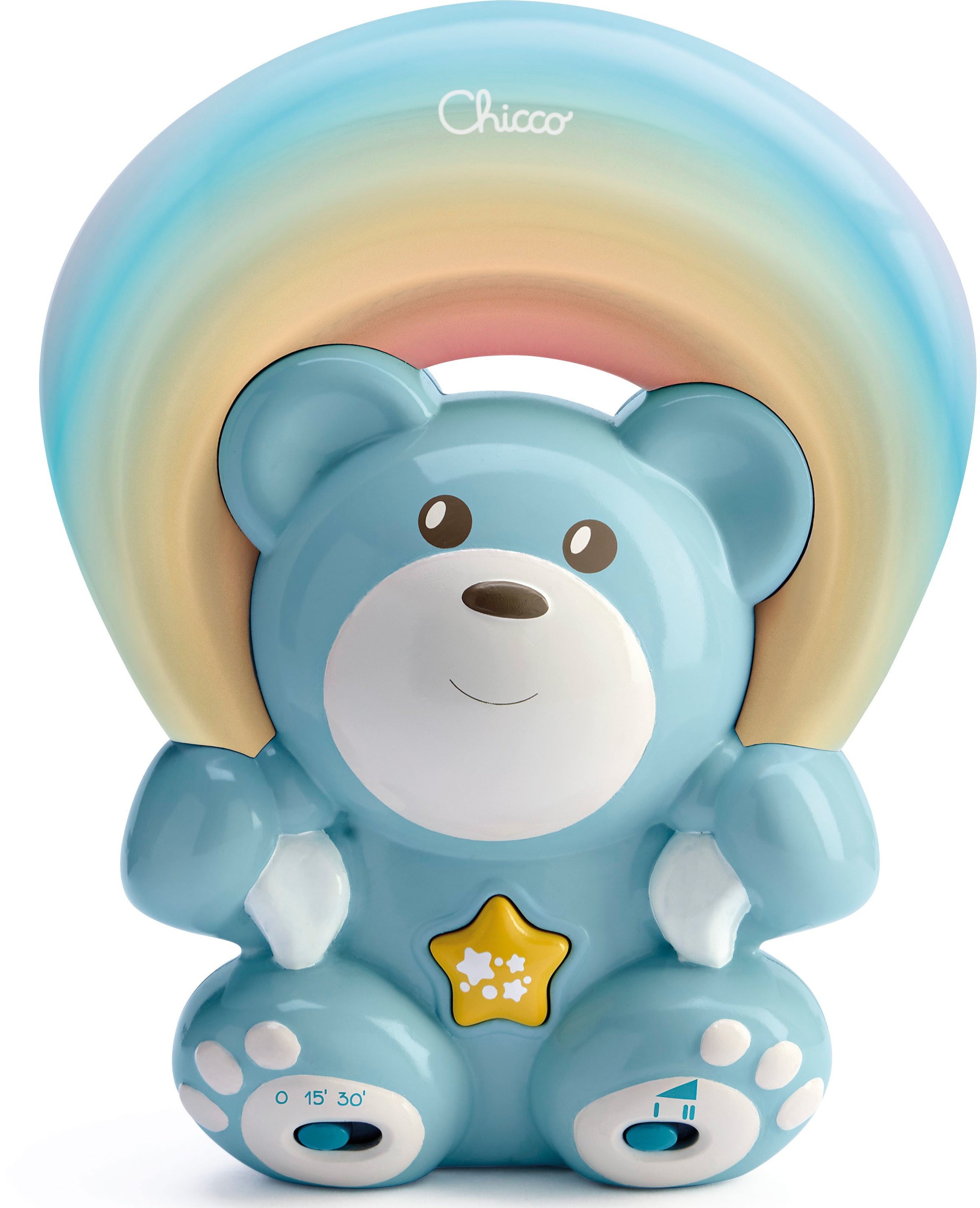 Chicco Nachtlicht »Regenbogenprojektor Bär, Blau« mit Melodien