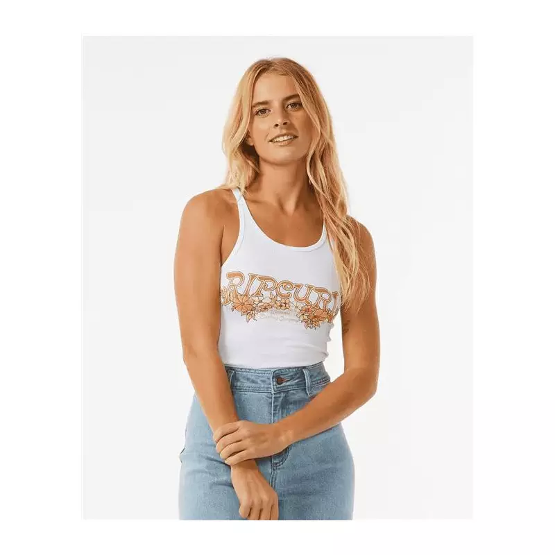 Teeshirt femme RIPCURL Endless Summer Ribbed Tank White