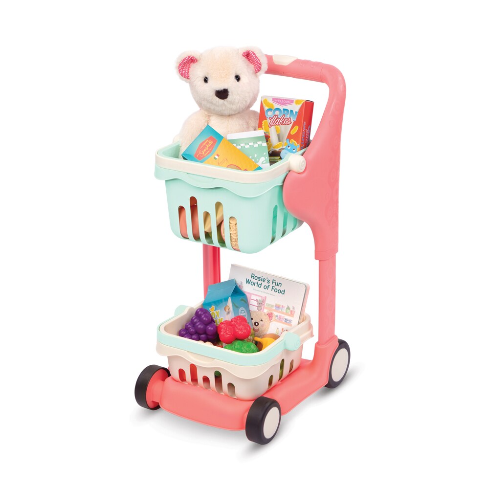 B.TOYS B. Shop & Glow - Musikalischer Einkaufswagen mit Teddybär