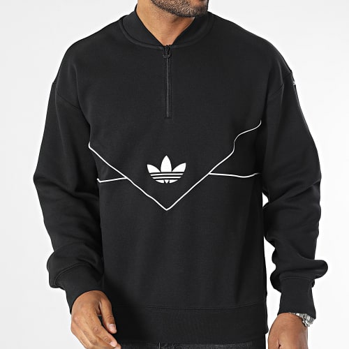 Sweat Col Zippé HZ Crew HR5339 Noir