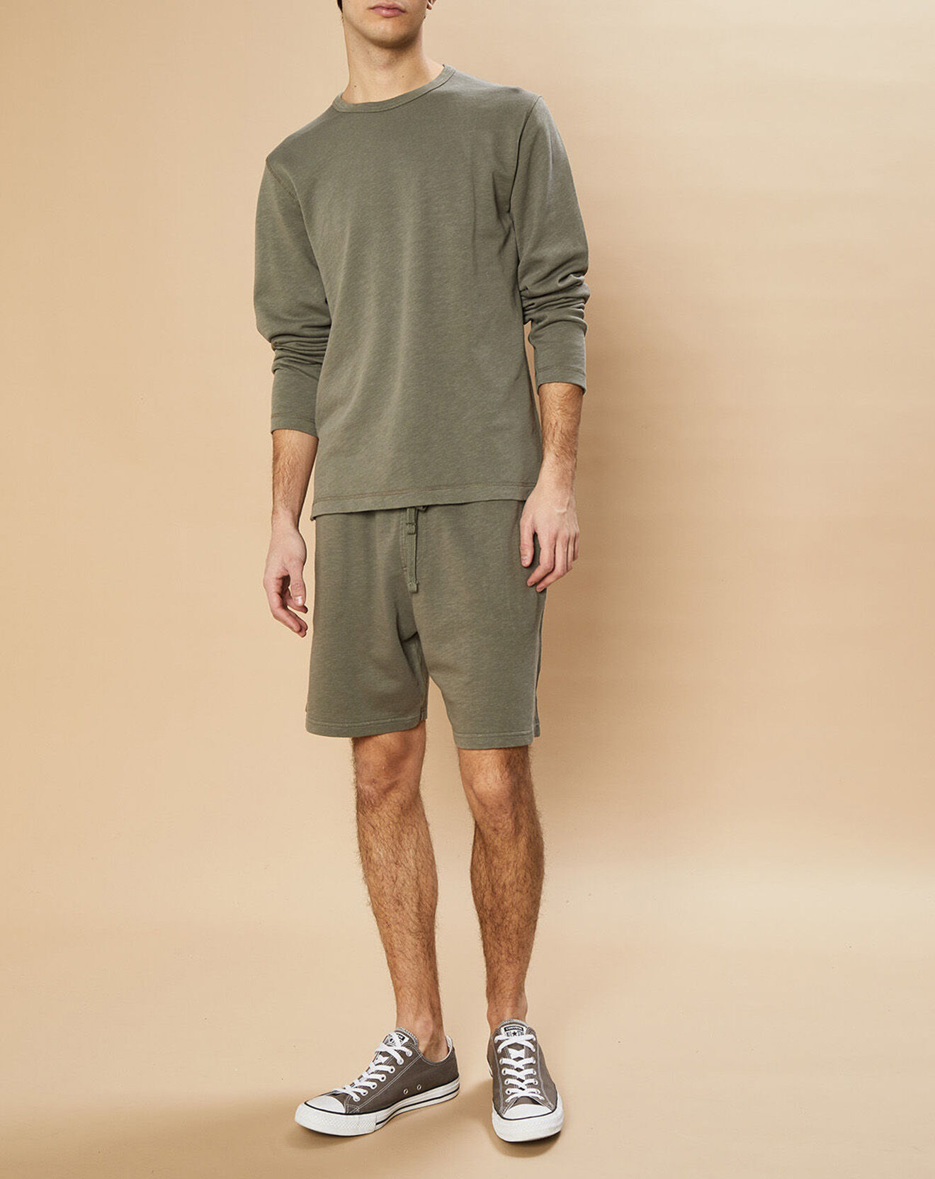 Hartford Sweat Light Crew olive