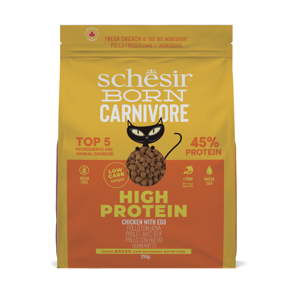 Schesir Born Carnivore Kattenvoer Chicken & Egg255 gr