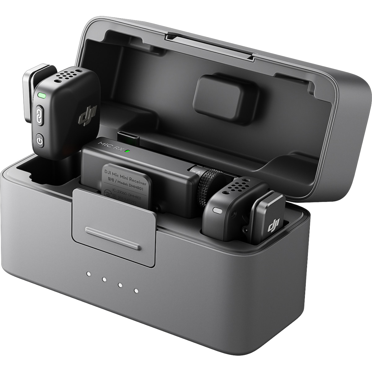 DJI Mic Mini lavaliermikrofon, mottaker og ladesett